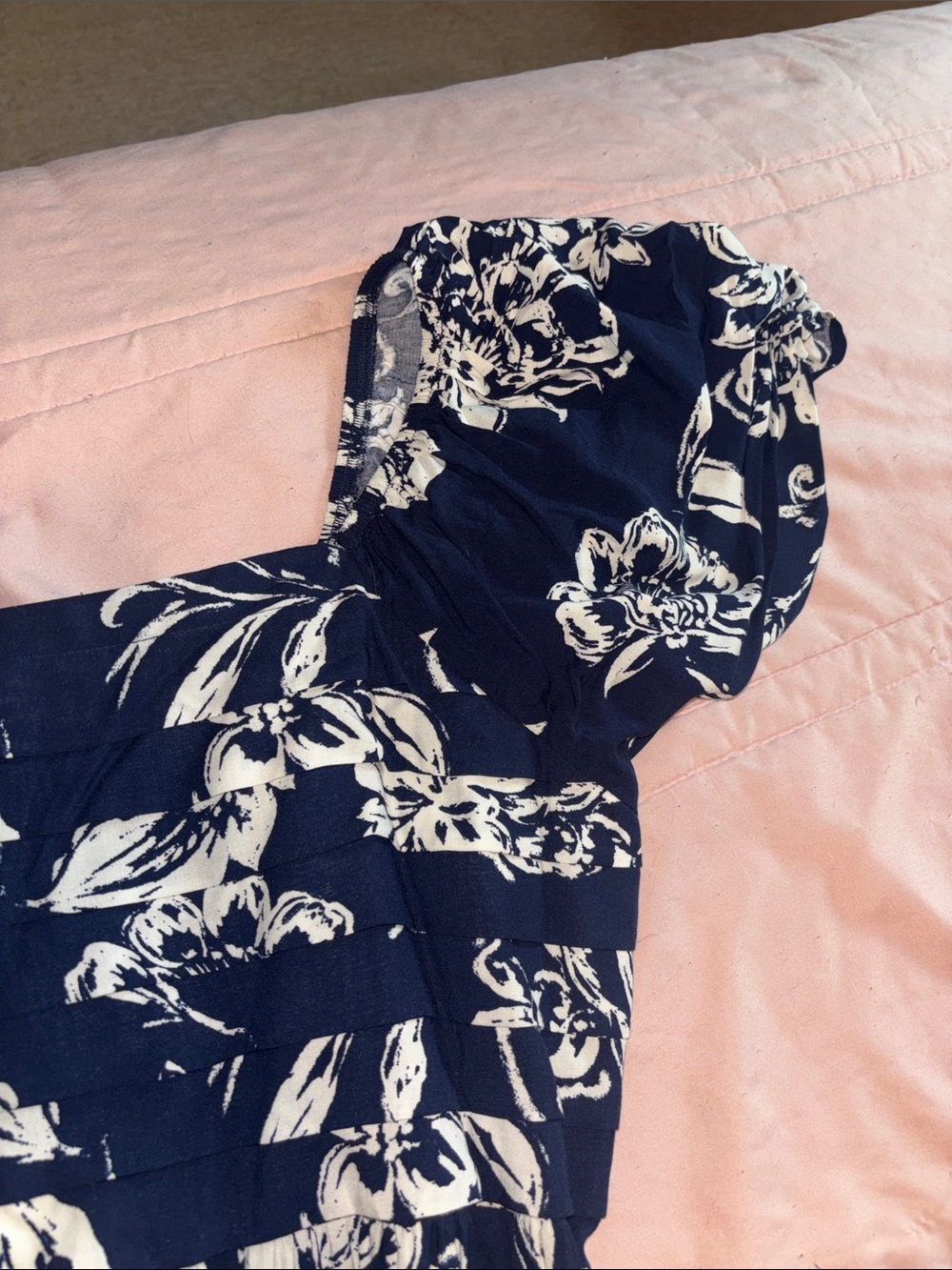 Maurices Navy and White Floral Dress Size 1X Plus Size NEW - Picture 3 of 15